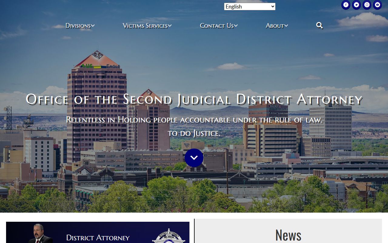 Bernalillo County criminal court records District Attorney home page