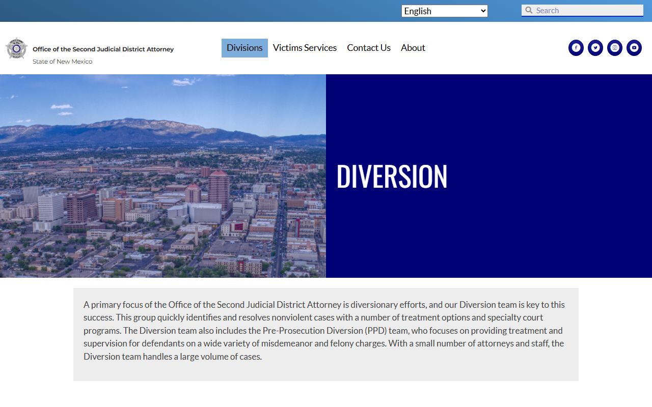 Bernalillo County criminal court records Pre-Prosecution Diversion Program page