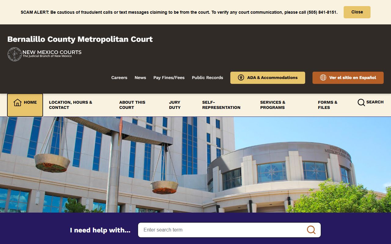 Bernalillo County court records Metropolitan Court