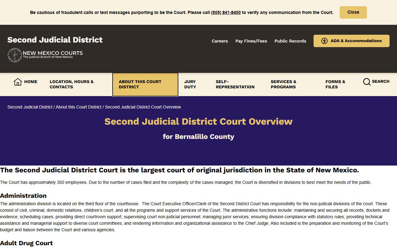 Bernalillo County probate records District Court overview
